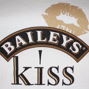 BAILEYS Kiss promo tee shirt Irish Cream whiskey promotional VINTAGE